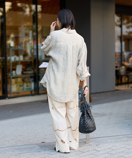 JOURNAL STANDARD（ジャーナルスタンダード）の「フラワーエンブロイダリースカラップパンツ（その他パンツ・レディース・ホワイト・FREE）」の4枚目の写真