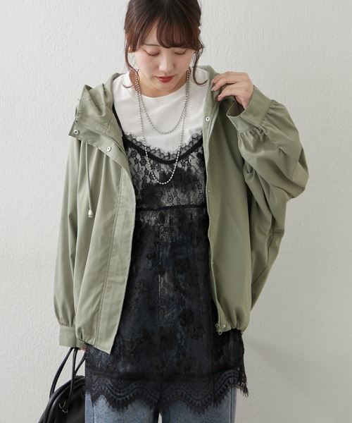 Remind me and forever(リマインドミーアンドフォーエバー)の「【サッと羽織れる春の一軍アウター!】マウンテンパーカー(マウンテンパーカー・レディース・ブラック/アイボリー/カーキ・FREE)」の3枚目の写真