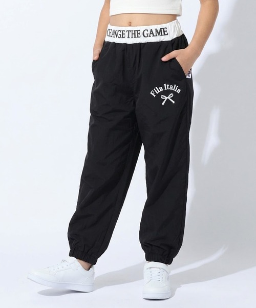 FILA(フィラ)の「FILA/フィラ ガールズ パラシュートパンツ(その他パンツ・キッズ・オフホワイト/ブラック・120cm/110cm/130cm)」の1枚目の写真