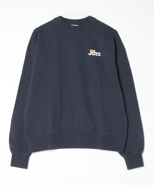 THE SHINZONE（ザ　シンゾーン）の「JAZZ GROOVE SWEATSHIRT 26SMSCU10（Tシャツ/カットソー・レディース・グレー/ネイビー・FREE）」の2枚目の写真