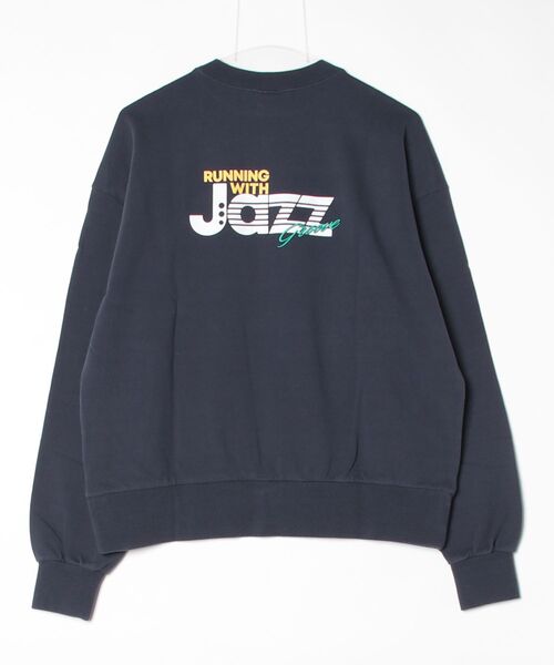 THE SHINZONE（ザ　シンゾーン）の「JAZZ GROOVE SWEATSHIRT 26SMSCU10（Tシャツ/カットソー・レディース・グレー/ネイビー・FREE）」の3枚目の写真