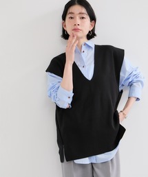 Vネックニットベスト