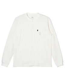 HEAVY OZ SLUB BINDER HENLY NECK POCKET L/S T SHIRT