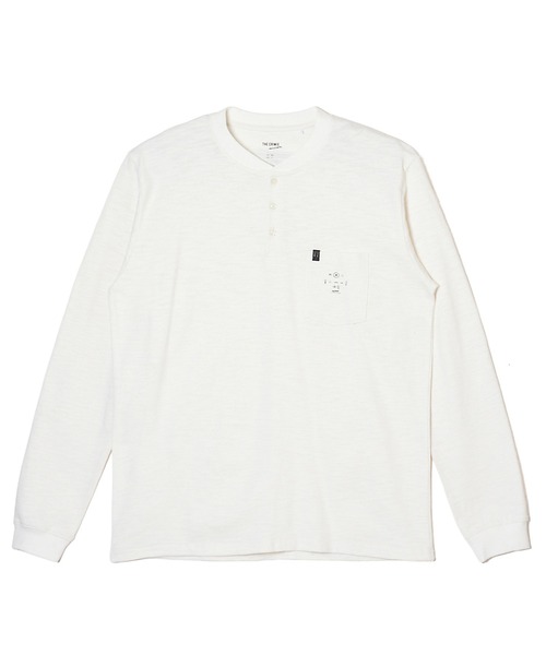 CRIMIE(クライミー)の「HEAVY OZ SLUB BINDER HENLY NECK POCKET L/S T SHIRT(Tシャツ/カットソー・メンズ・ブラック/ホワイト・XXL/XL/L/M)」の2枚目の写真