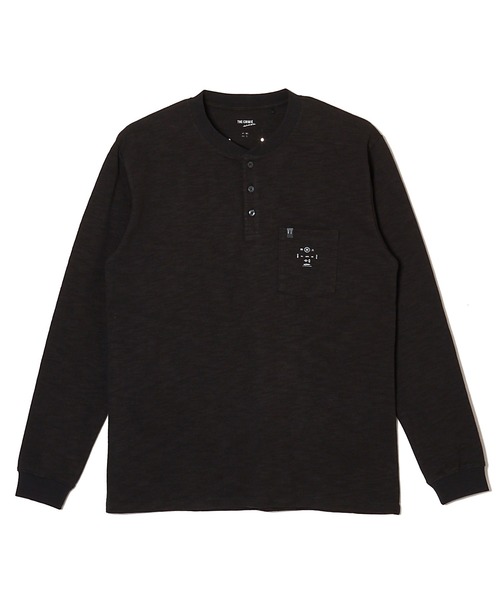 CRIMIE(クライミー)の「HEAVY OZ SLUB BINDER HENLY NECK POCKET L/S T SHIRT(Tシャツ/カットソー・メンズ・ブラック/ホワイト・XXL/XL/L/M)」の1枚目の写真