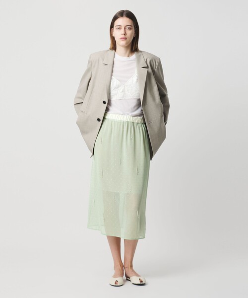 AEWEN MATOPH（イウエン マトフ）の「＜AEWEN MATOPH＞シアービーズフリンジスカート（スカート・レディース・ブラック/ライム・FREE）」の5枚目の写真