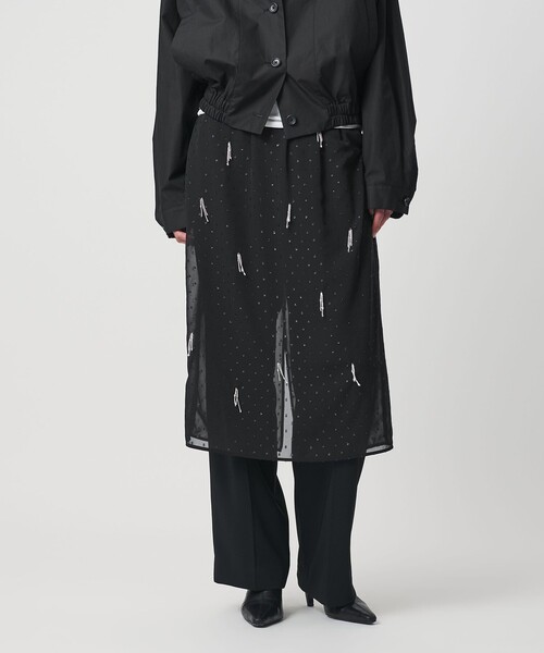 AEWEN MATOPH（イウエン マトフ）の「＜AEWEN MATOPH＞シアービーズフリンジスカート（スカート・レディース・ブラック/ライム・FREE）」の7枚目の写真