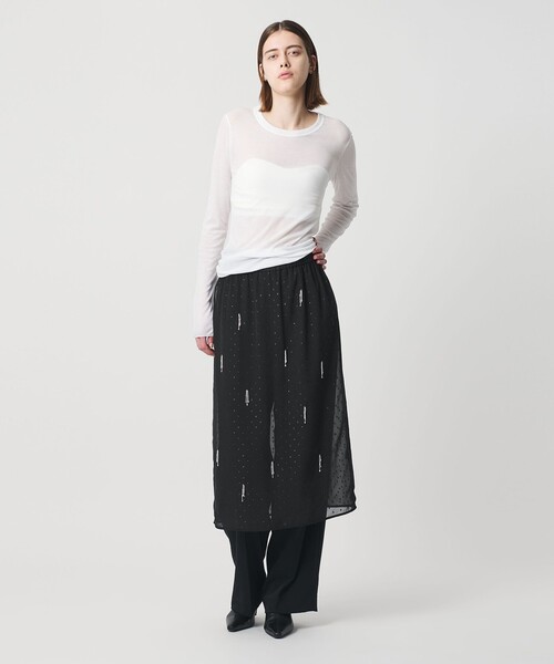 AEWEN MATOPH（イウエン マトフ）の「＜AEWEN MATOPH＞シアービーズフリンジスカート（スカート・レディース・ブラック/ライム・FREE）」の8枚目の写真