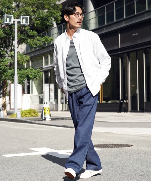 jiggys shop(ジギーズショップ)の「ボタンダウン オックスシャツ(シャツ/ブラウス・メンズ・ホワイト/ネイビー/サックスブルー・MEDIUM/LARGE/X-LARGE)」の9枚目の写真