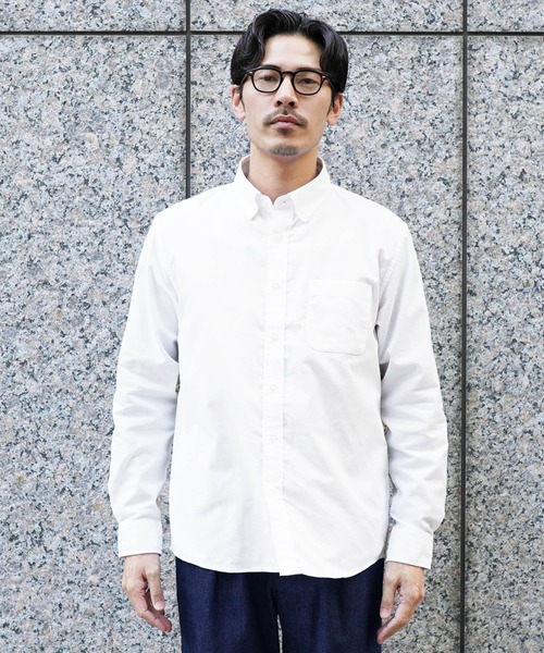 jiggys shop(ジギーズショップ)の「ボタンダウン オックスシャツ(シャツ/ブラウス・メンズ・ホワイト/ネイビー/サックスブルー・MEDIUM/LARGE/X-LARGE)」の16枚目の写真