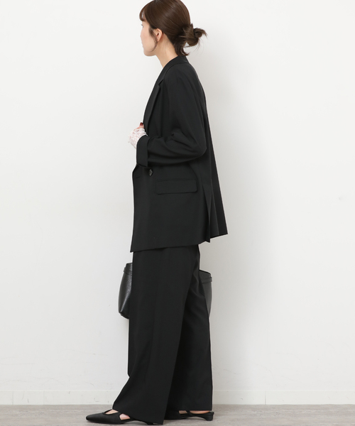 JOURNAL STANDARD relume（ジャーナルスタンダード　レリューム）の「［UVカット / 防シワ］ウォッシャブルストレッチテーラードジャケット（テーラードジャケット・レディース・ブラック/ブラウン・38/36）」の5枚目の写真