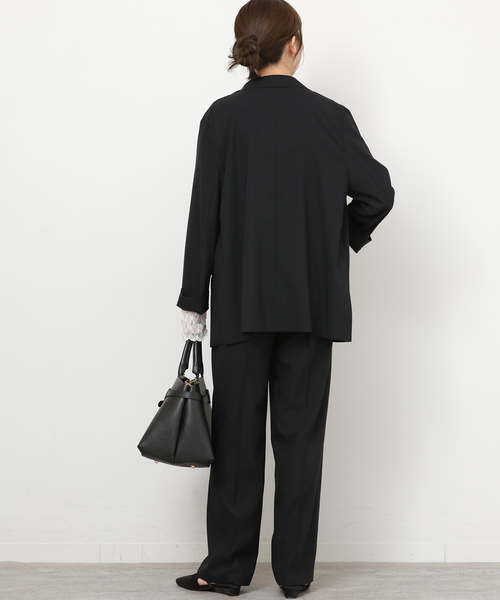 JOURNAL STANDARD relume（ジャーナルスタンダード　レリューム）の「［UVカット / 防シワ］ウォッシャブルストレッチテーラードジャケット（テーラードジャケット・レディース・ブラック/ブラウン・38/36）」の6枚目の写真