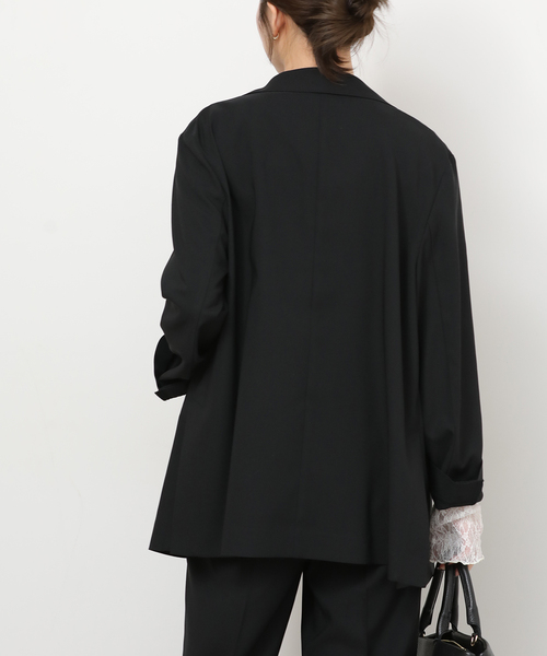 JOURNAL STANDARD relume（ジャーナルスタンダード　レリューム）の「［UVカット / 防シワ］ウォッシャブルストレッチテーラードジャケット（テーラードジャケット・レディース・ブラック/ブラウン・38/36）」の10枚目の写真