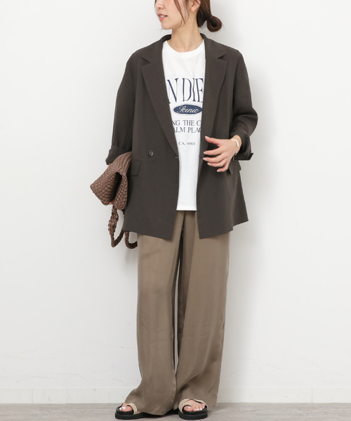 JOURNAL STANDARD relume（ジャーナルスタンダード　レリューム）の「［UVカット / 防シワ］ウォッシャブルストレッチテーラードジャケット（テーラードジャケット・レディース・ブラック/ブラウン・38/36）」の11枚目の写真