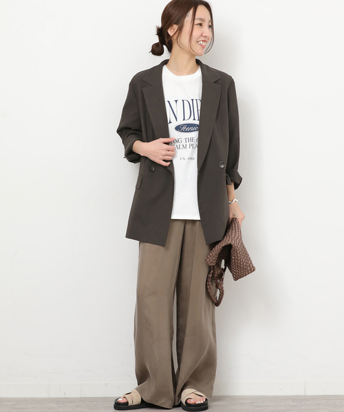 JOURNAL STANDARD relume（ジャーナルスタンダード　レリューム）の「［UVカット / 防シワ］ウォッシャブルストレッチテーラードジャケット（テーラードジャケット・レディース・ブラック/ブラウン・38/36）」の12枚目の写真