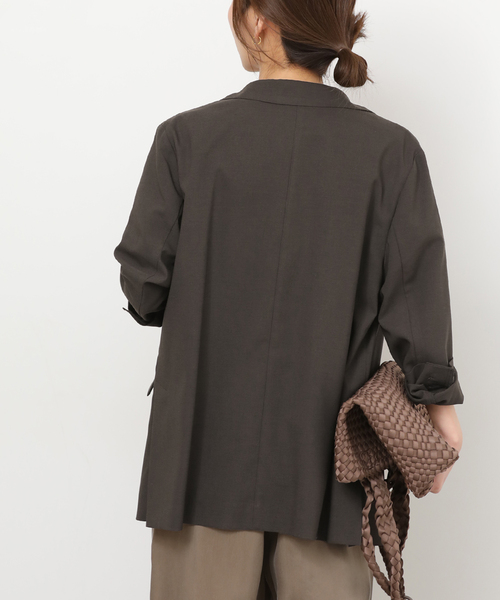 JOURNAL STANDARD relume（ジャーナルスタンダード　レリューム）の「［UVカット / 防シワ］ウォッシャブルストレッチテーラードジャケット（テーラードジャケット・レディース・ブラック/ブラウン・38/36）」の17枚目の写真