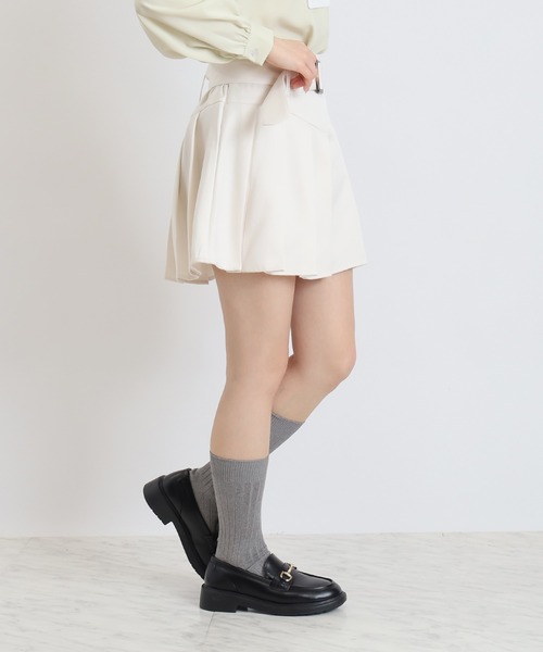 ASTORIA ODIER（アストリアオディール）の「切替プリーツスカパン（その他パンツ・レディース・ベージュ/アイボリー/ブラック・MEDIUM）」の5枚目の写真