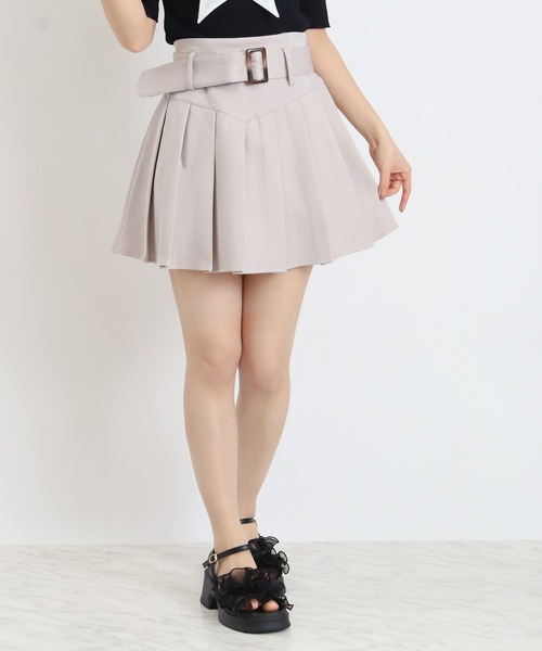 ASTORIA ODIER（アストリアオディール）の「切替プリーツスカパン（その他パンツ・レディース・ベージュ/アイボリー/ブラック・MEDIUM）」の7枚目の写真