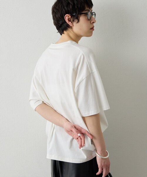 Whim Gazette(ウィムガゼット)の「KIDDINGロゴTシャツ(Tシャツ/カットソー・レディース・オフホワイト/チャコールグレー・FREE)」の10枚目の写真