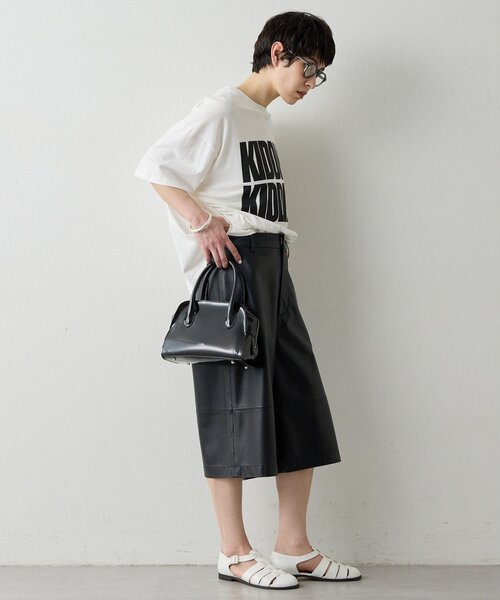 Whim Gazette(ウィムガゼット)の「KIDDINGロゴTシャツ(Tシャツ/カットソー・レディース・オフホワイト/チャコールグレー・FREE)」の11枚目の写真