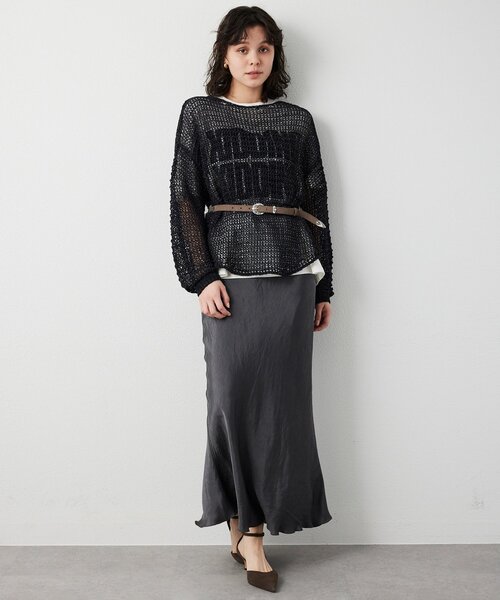 Whim Gazette(ウィムガゼット)の「KIDDINGロゴTシャツ(Tシャツ/カットソー・レディース・オフホワイト/チャコールグレー・FREE)」の14枚目の写真