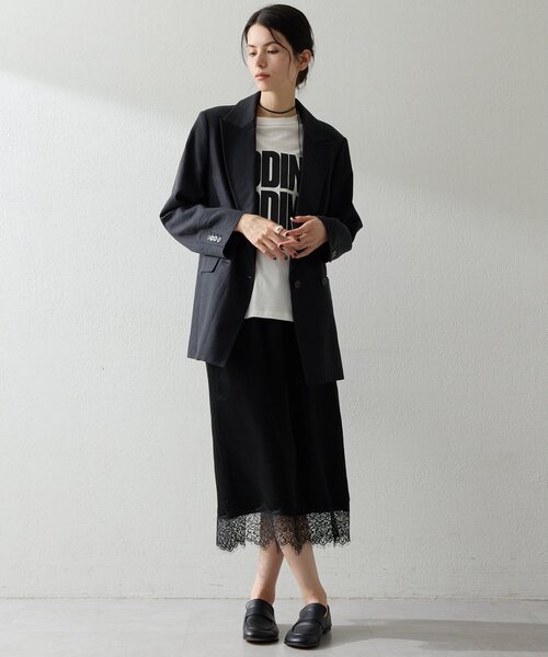 Whim Gazette(ウィムガゼット)の「KIDDINGロゴTシャツ(Tシャツ/カットソー・レディース・オフホワイト/チャコールグレー・FREE)」の17枚目の写真