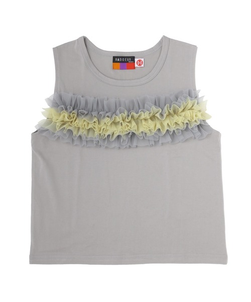RADIO EVA(ラヂオエヴァ)の「RADIO EVA A327 EVANGELION Sleeveless Cutsew(Tシャツ/カットソー・レディース・グレー/オフホワイト/ブラック・FREE)」の3枚目の写真