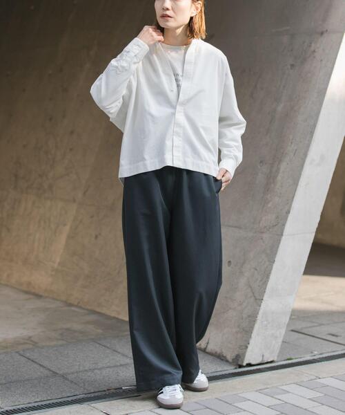 FORK&SPOON（フォークアンドスプーン）の「FORK&SPOON　ヴィンテージツイルイージーパンツ（その他パンツ・レディース・ネイビー/ベージュ・1/2）」の8枚目の写真