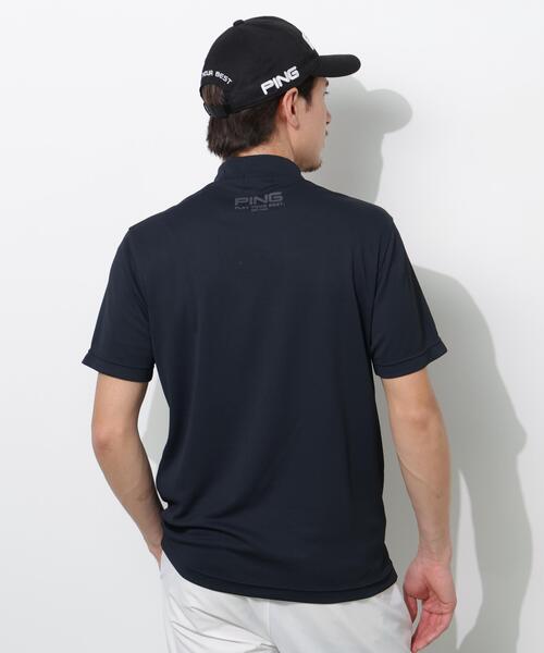 PING(ピン)の「【PING APPAREL】変形カノコ半袖ハイネックシャツ(Tシャツ/カットソー・メンズ・ブラック/ホワイト/ピンク・LL1/L/LL/M/S)」の4枚目の写真