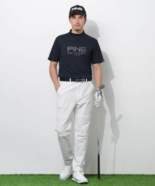 PING(ピン)の「【PING APPAREL】変形カノコ半袖ハイネックシャツ(Tシャツ/カットソー・メンズ・ブラック/ホワイト/ピンク・LL1/L/LL/M/S)」の5枚目の写真
