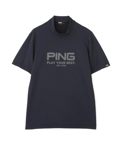 PING(ピン)の「【PING APPAREL】変形カノコ半袖ハイネックシャツ(Tシャツ/カットソー・メンズ・ブラック/ホワイト/ピンク・LL1/L/LL/M/S)」の6枚目の写真