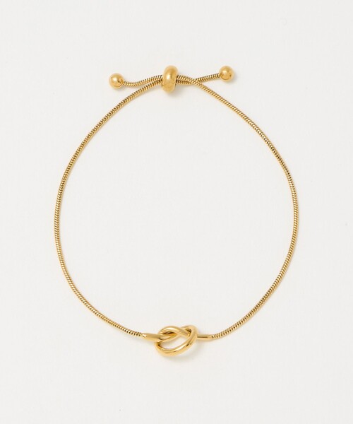 green label relaxing(グリーンレーベルリラクシング)の「knot スライド ブレスレット(ブレスレット・レディース・シルバー/ゴールド・FREE)」の4枚目の写真