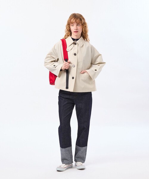 MACKINTOSH PHILOSOPHY(マッキントッシュ フィロソフィー)の「【WELBURY SHORT(ウェルベリーショート)】レインウェザークロス製(ステンカラーコート・レディース・ベージュ/ダークネイビー/ライトグレー/ブルー系その他2・38/36)」の5枚目の写真