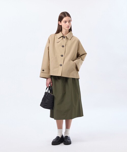MACKINTOSH PHILOSOPHY(マッキントッシュ フィロソフィー)の「【WELBURY SHORT(ウェルベリーショート)】レインウェザークロス製(ステンカラーコート・レディース・ベージュ/ダークネイビー/ライトグレー/ブルー系その他2・38/36)」の9枚目の写真