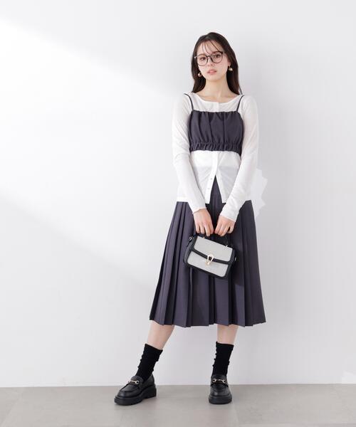PROPORTION BODY DRESSING(プロポーションボディドレッシング)の「<セットアップ対応>ミディープリーツスカート / 1216120313(スカート・レディース・ダークグレー/ベージュ/オフホワイト・SMALL/X-SMALL/MEDIUM)」の20枚目の写真