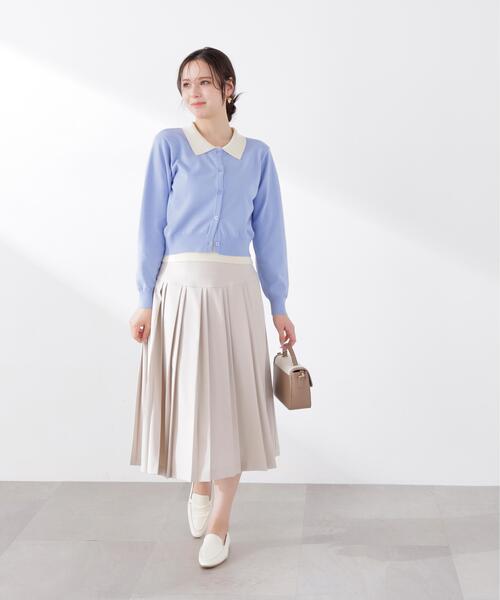 PROPORTION BODY DRESSING(プロポーションボディドレッシング)の「<セットアップ対応>ミディープリーツスカート / 1216120313(スカート・レディース・ダークグレー/ベージュ/オフホワイト・SMALL/X-SMALL/MEDIUM)」の9枚目の写真