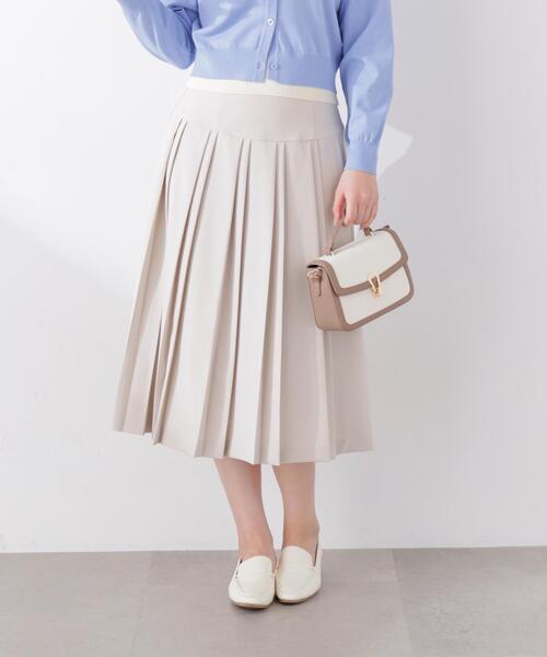 PROPORTION BODY DRESSING(プロポーションボディドレッシング)の「<セットアップ対応>ミディープリーツスカート / 1216120313(スカート・レディース・ダークグレー/ベージュ/オフホワイト・SMALL/X-SMALL/MEDIUM)」の7枚目の写真