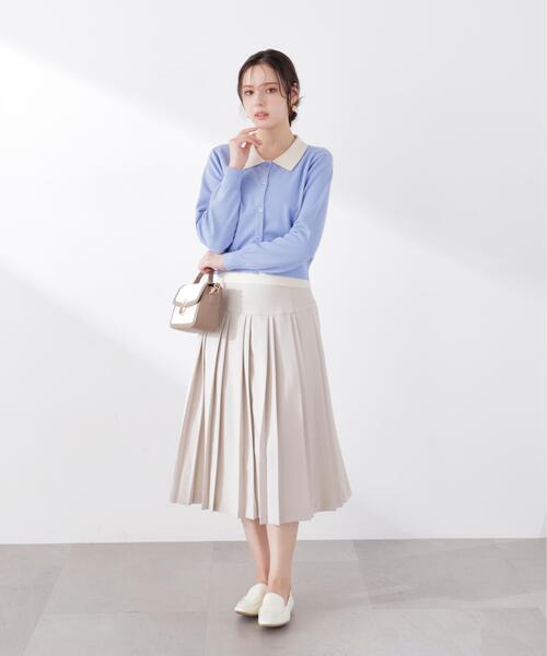 PROPORTION BODY DRESSING(プロポーションボディドレッシング)の「<セットアップ対応>ミディープリーツスカート / 1216120313(スカート・レディース・ダークグレー/ベージュ/オフホワイト・SMALL/X-SMALL/MEDIUM)」の6枚目の写真