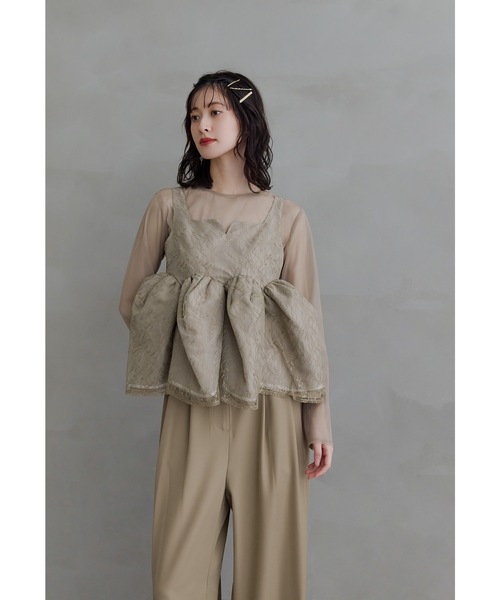 niana(ニアナ)の「レースペプラムビスチェオーバーレイセットアップドレス 3点セット セパレート パンツドレス 結婚式 成人式 二次会 同窓会 セレモニー パーティードレス オケージョンドレス お呼ばれ(パンツドレス・レディース・ネイビー/ベージュ/ブラック・L/M/S)」の11枚目の写真