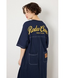 RODEO CROWNS WIDE BOWL（ロデオクラウンズワイドボウル）の「ハーフスリーブステッチワンピース（ワンピース）」
