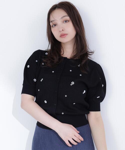 NATURAL BEAUTY BASIC(ナチュラルビューティーベーシック)の「◇フラワービーズカーディガン(カーディガン/ボレロ・レディース・ホワイト系その他/ベージュ系その他/ブラック系その他・FREE)」の8枚目の写真