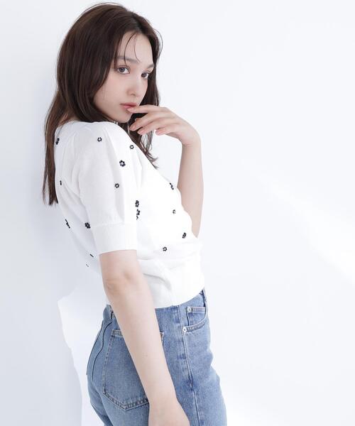 NATURAL BEAUTY BASIC(ナチュラルビューティーベーシック)の「◇フラワービーズカーディガン(カーディガン/ボレロ・レディース・ホワイト系その他/ベージュ系その他/ブラック系その他・FREE)」の15枚目の写真