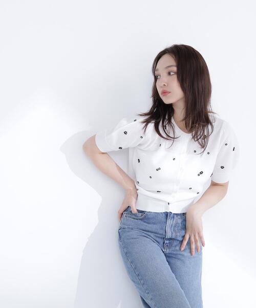 NATURAL BEAUTY BASIC(ナチュラルビューティーベーシック)の「◇フラワービーズカーディガン(カーディガン/ボレロ・レディース・ホワイト系その他/ベージュ系その他/ブラック系その他・FREE)」の17枚目の写真