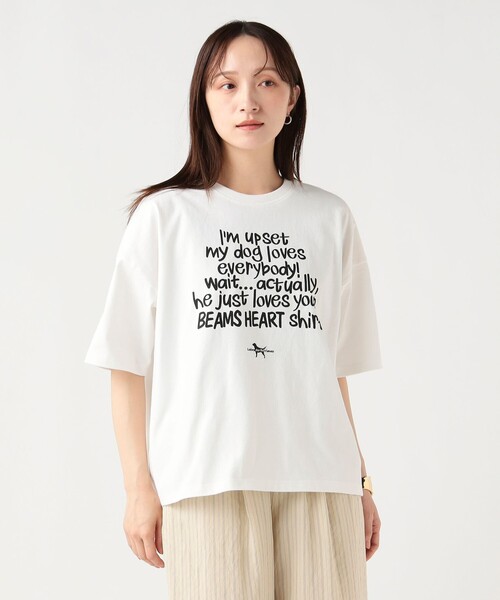 BEAMS HEART(ビームスハート)の「【EXCLUSIVE】Labrador Retriever / レター ロゴ Tシャツ(Tシャツ/カットソー・レディース・オフホワイト/ブラック・FREE)」の2枚目の写真