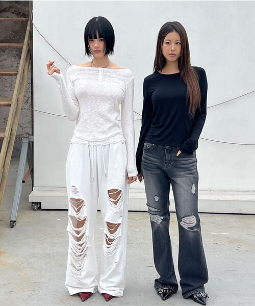 Midnight Move(ミッドナイトムーブ)の「dg england pants (white)(スウェットパンツ・レディース・その他・FREE)」の6枚目の写真