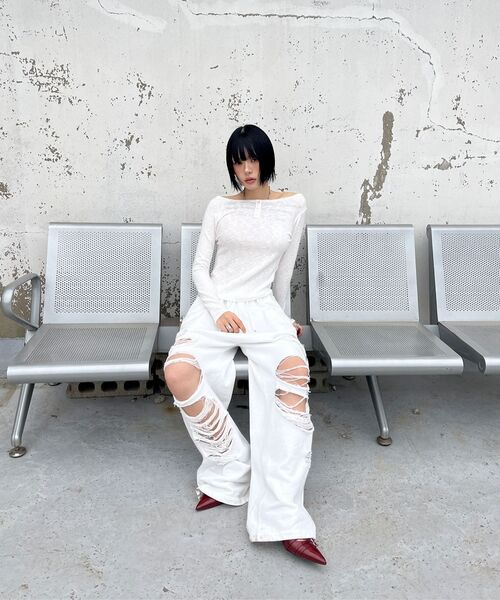 Midnight Move(ミッドナイトムーブ)の「dg england pants (white)(スウェットパンツ・レディース・その他・FREE)」の13枚目の写真