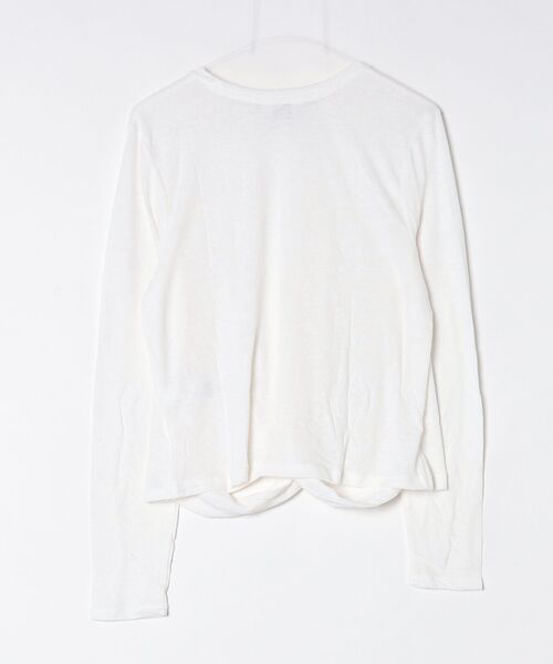 BANANA REPUBLIC FACTORY STORE(バナナリパブリック ファクトリーストア)の「BANANA REPUBLIC FACTORY STORE リネンブレンド ツイスト 長袖Tシャツ(Tシャツ/カットソー・レディース・ベージュ/ホワイト・M/XS/S/L)」の6枚目の写真