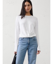 BANANA REPUBLIC FACTORY STORE リネンブレンド ツイスト 長袖Tシャツ