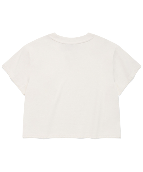 COVERNAT WOMAN(カバーナットウーマン)の「ウィメンズクロップオーバーサイズコサージュTシャツホワイト(Tシャツ/カットソー・レディース・その他・WS/WM)」の2枚目の写真
