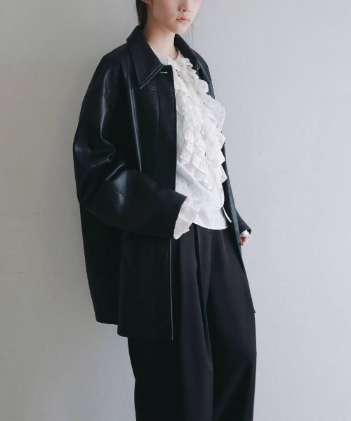 anuke Ecoleather Over Jacket エコレザーオーバージャケット/62620105